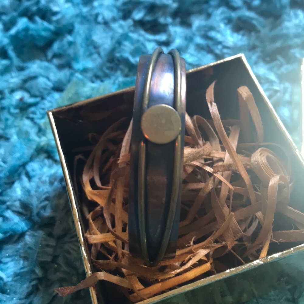 Handmade 2 tone cuff bracelet